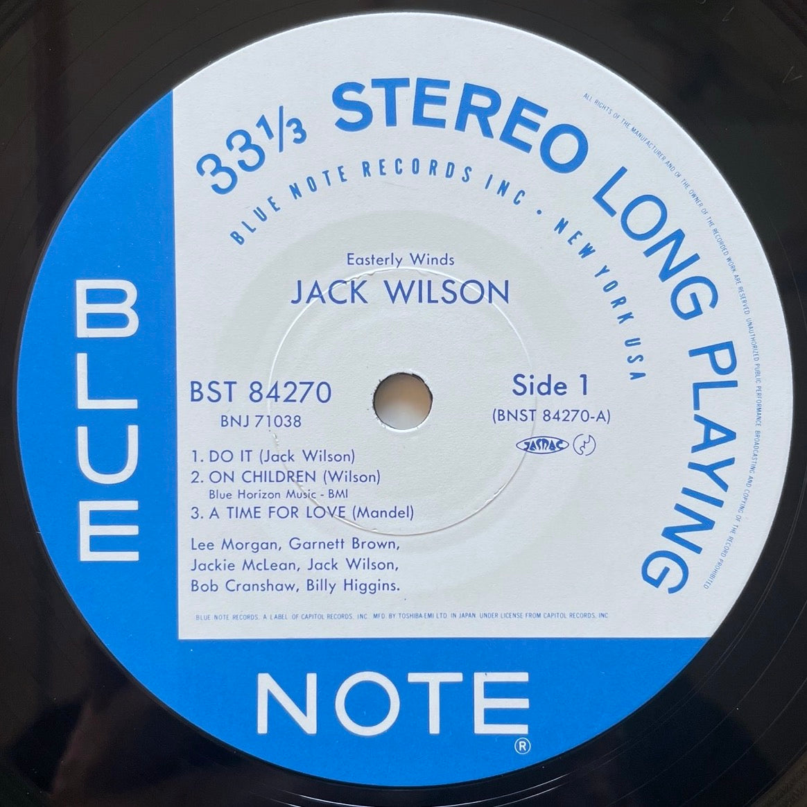 Jack Wilson / Easterly Winds on Blue Note - Japan LP BNJ-71038
