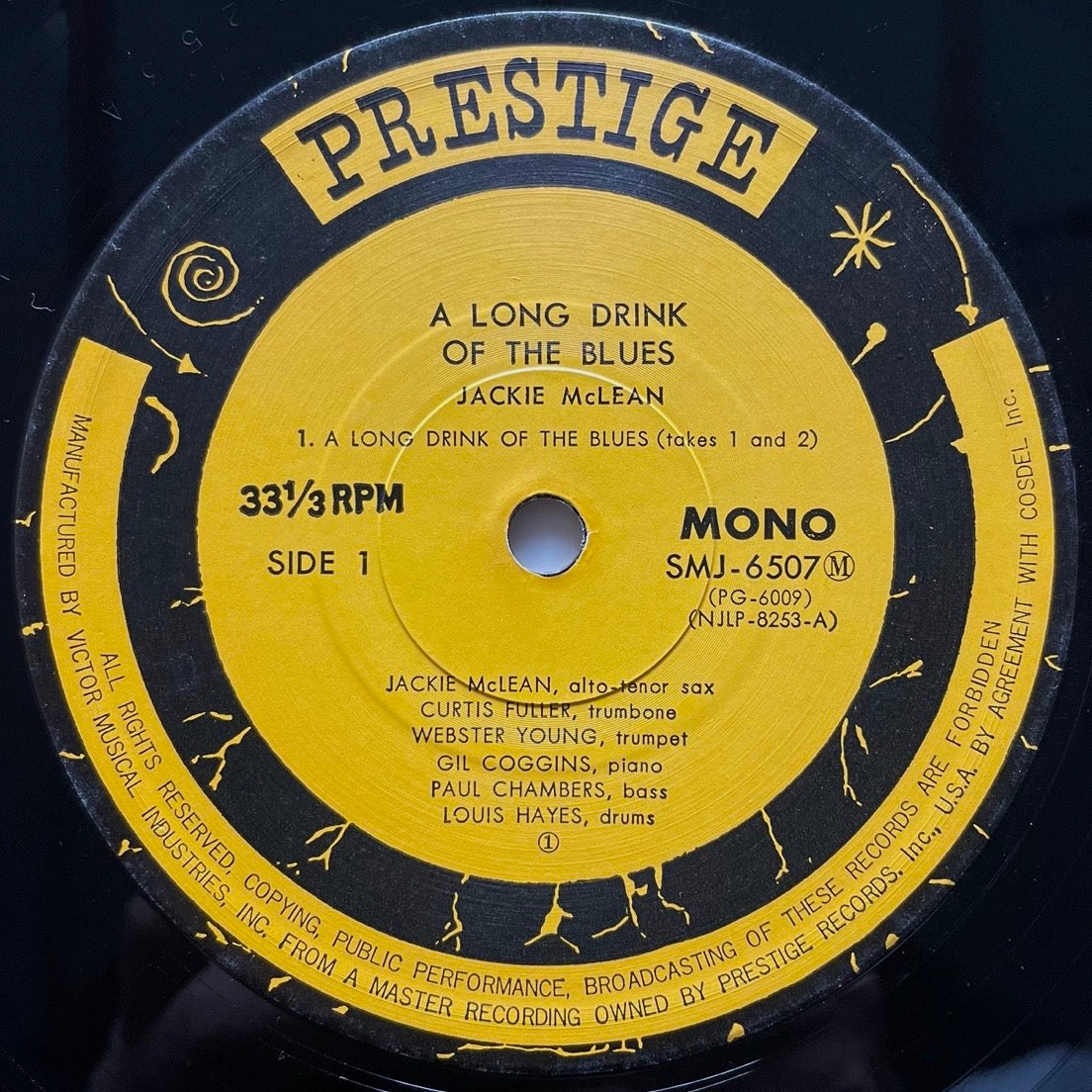 JACKIE McLEAN / A LONG DRINK OF THE BLUES on Prestige - Japan MONO LP SMJ-6507