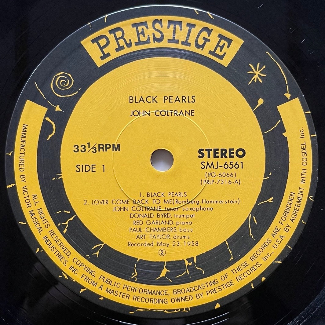 JOHN COLTRANE / BLACK PEARLS on Prestige - Japan LP SMJ-6561