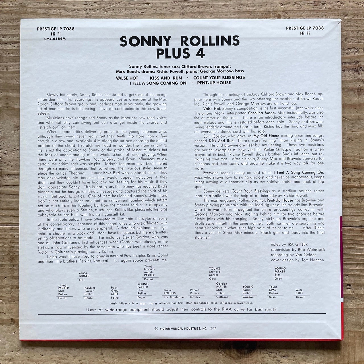 SONNY ROLLINS / PLUS 4 on Prestige - Japan MONO LP NM SMJ-6586