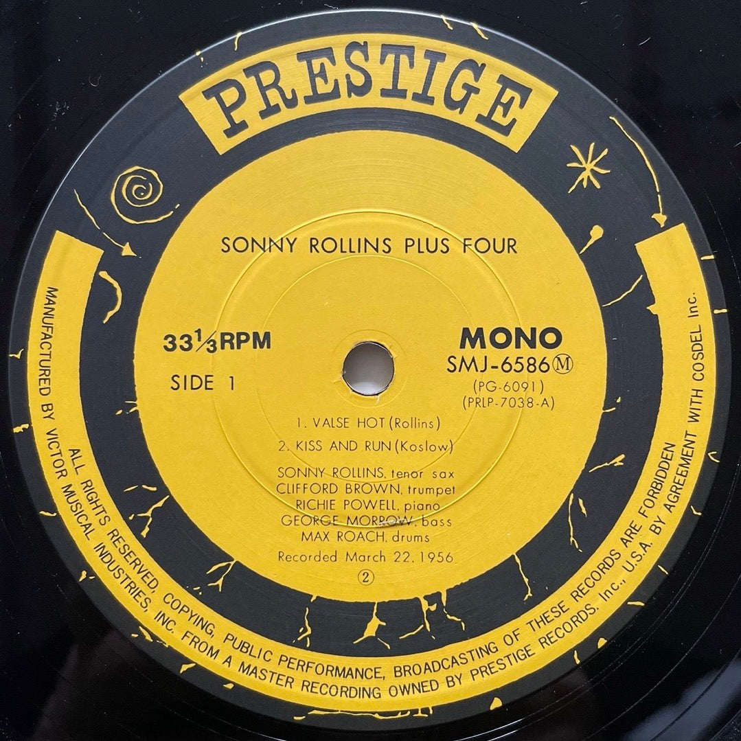 SONNY ROLLINS / PLUS 4 on Prestige - Japan MONO LP NM SMJ-6586