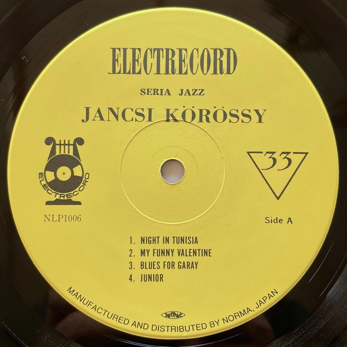 JANCSI KOROSSY / SERIA JAZZ NR.1 (10") on Electrecord - Japan 10inch NM