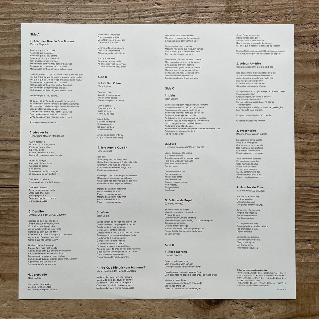 JOAO GILBERTO / IN TOKYO (2LP) - Japan only Original Vinyl