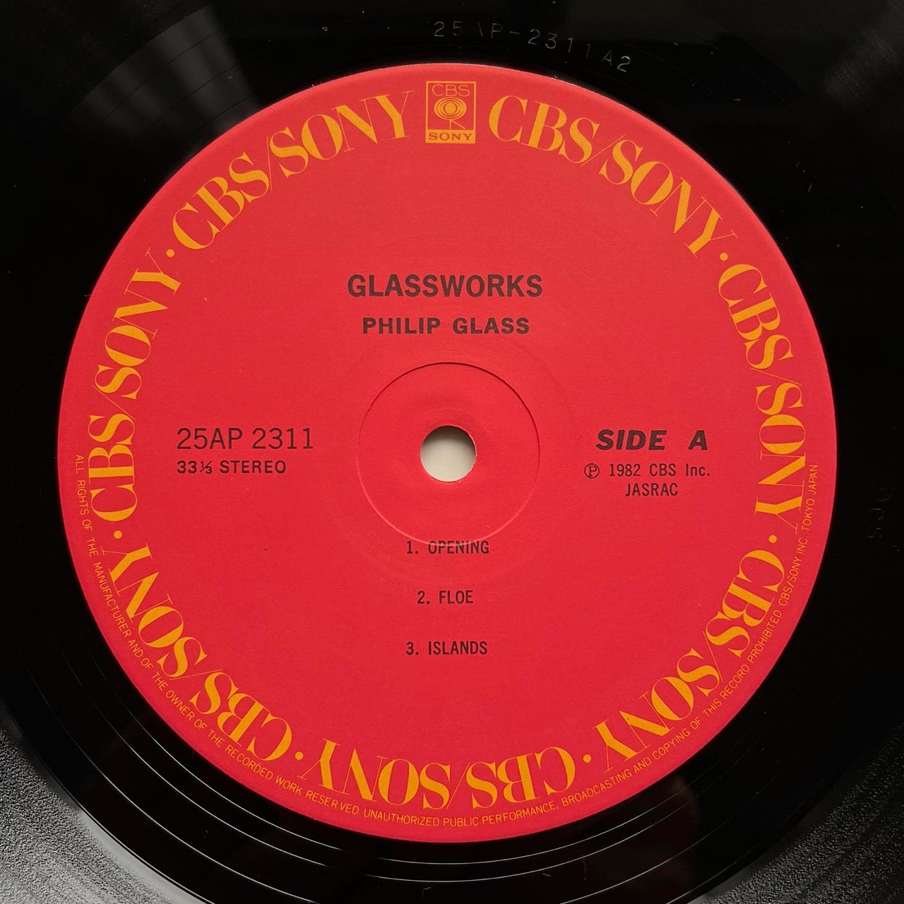 PHILIP GLASS / GLASSWORKS - Japan CBS/SONY LP NM