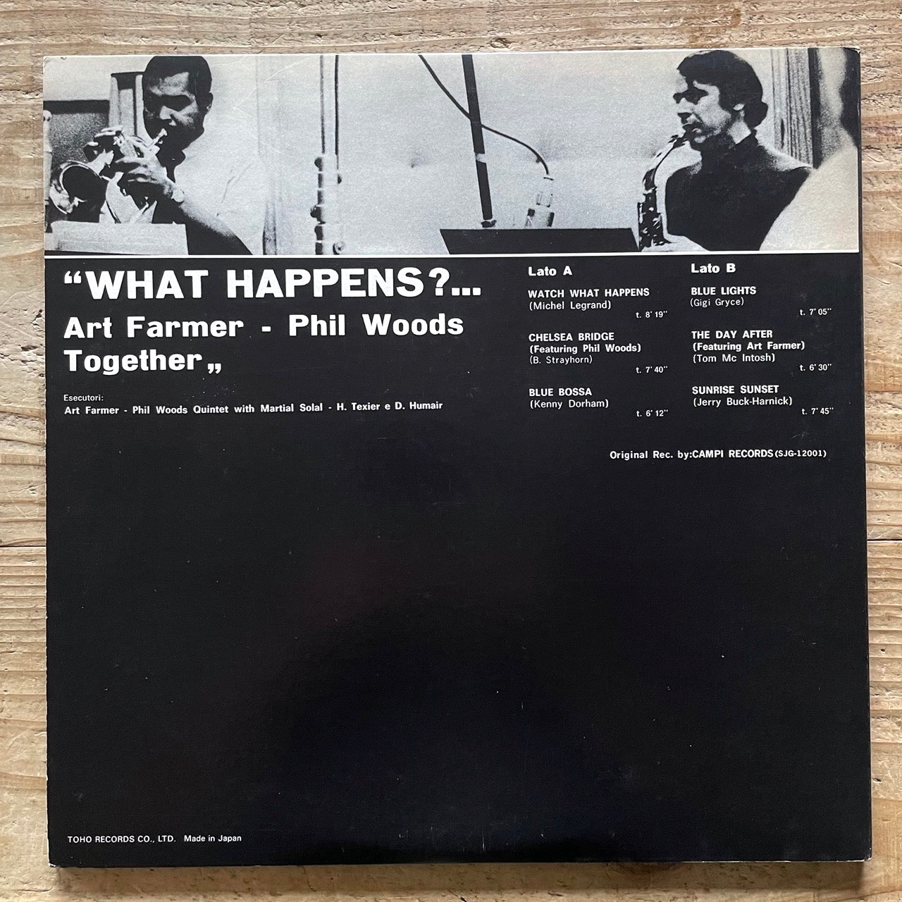 ART FARMER - PHIL WOODS / WHAT HAPPENS? on Italian Campi - Japan GF LP YX-7006