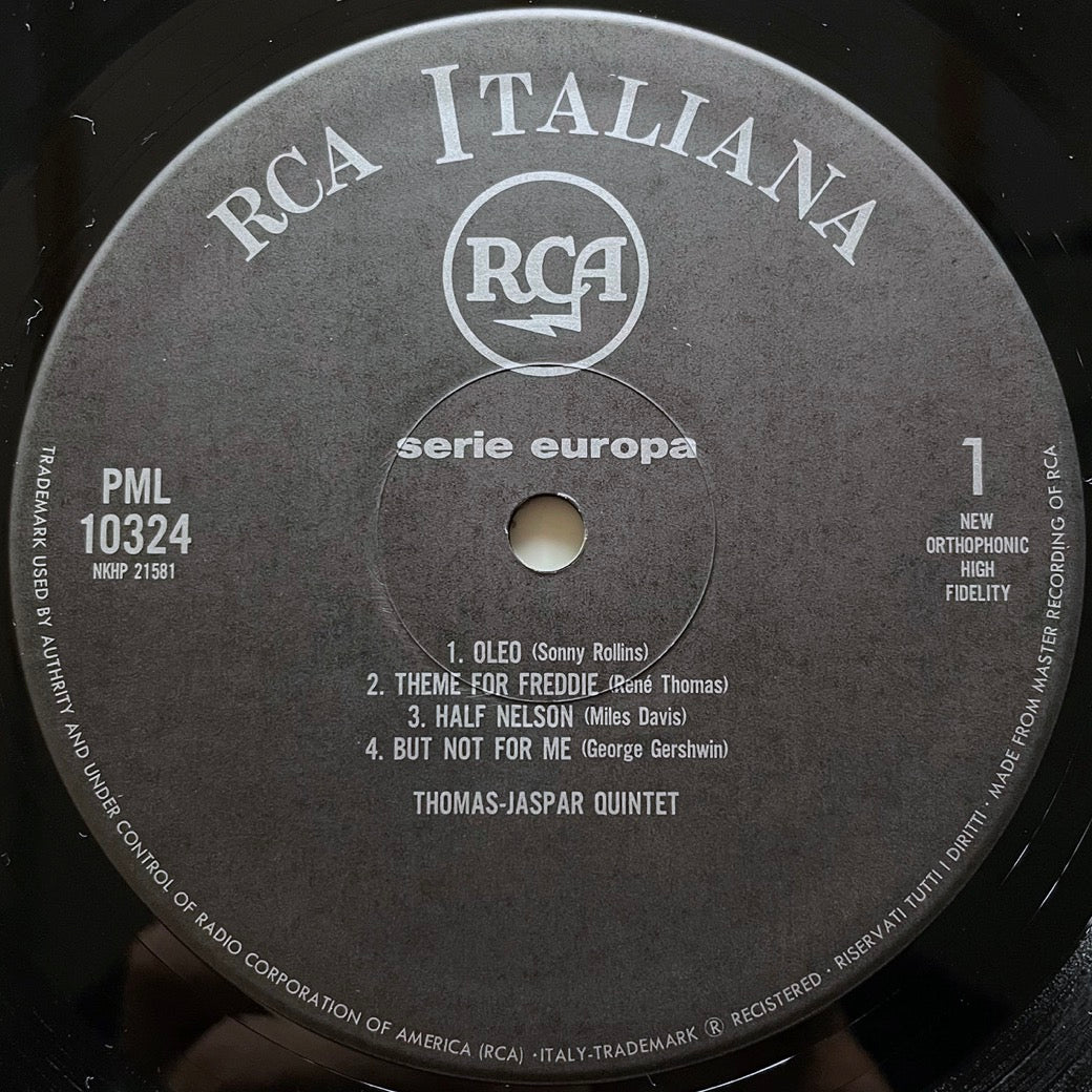 RENE THOMAS - BOBBY JASPAR / THOMAS-JASPAR QUINTET on RCA Italiana - Japan LP NM BVJJ-2886 obi
