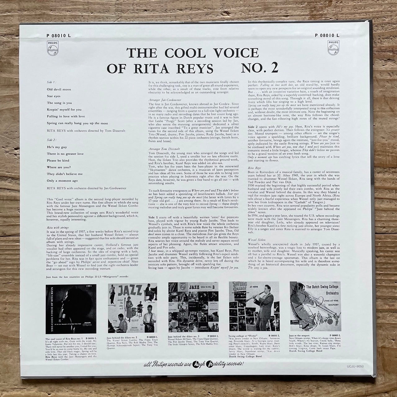 RITA REYS / THE COOL VOICE OF RITA REYS NO.2 on Dutch