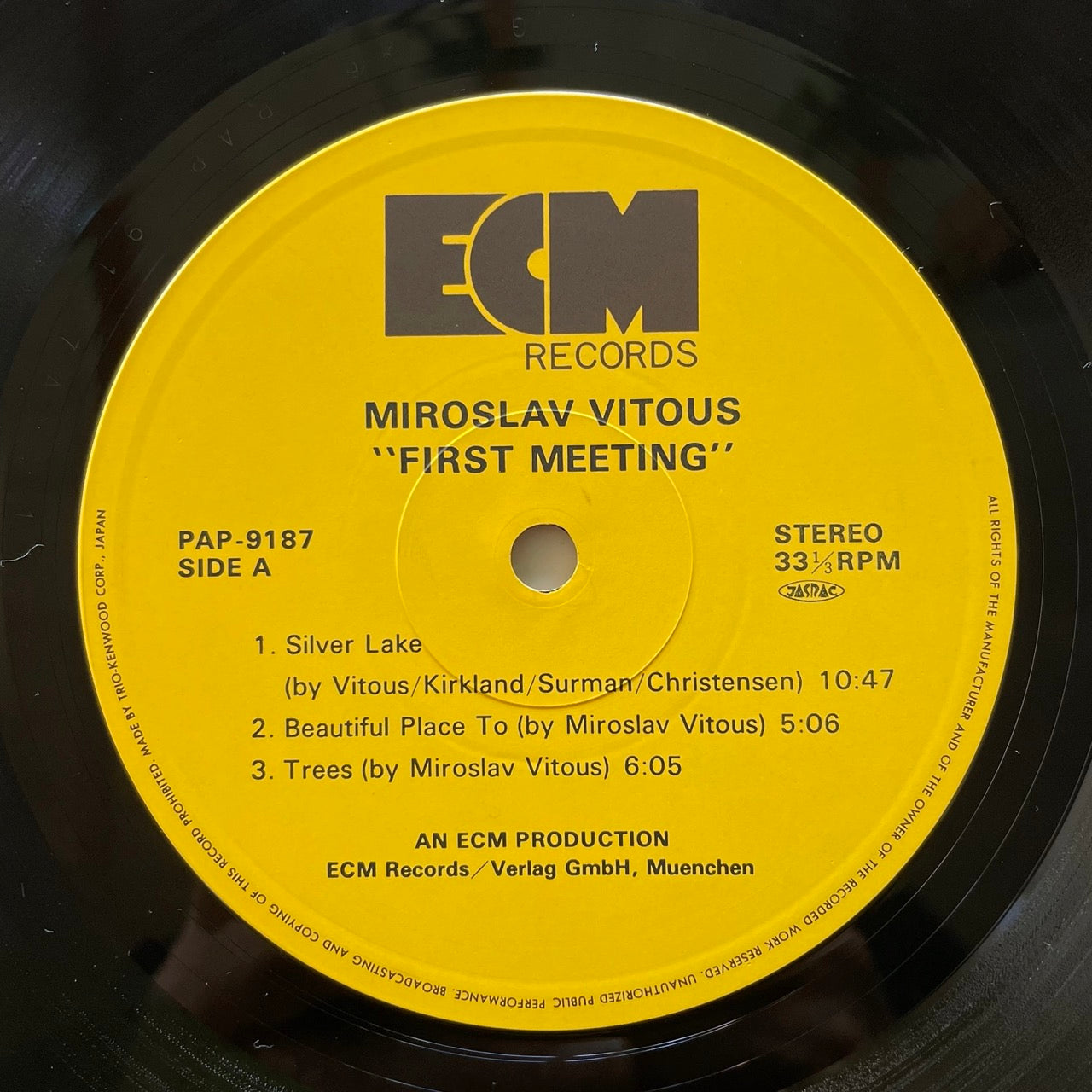 MIROSLAV VITOUS / FIRST MEETING on ECM - Japan LP obi