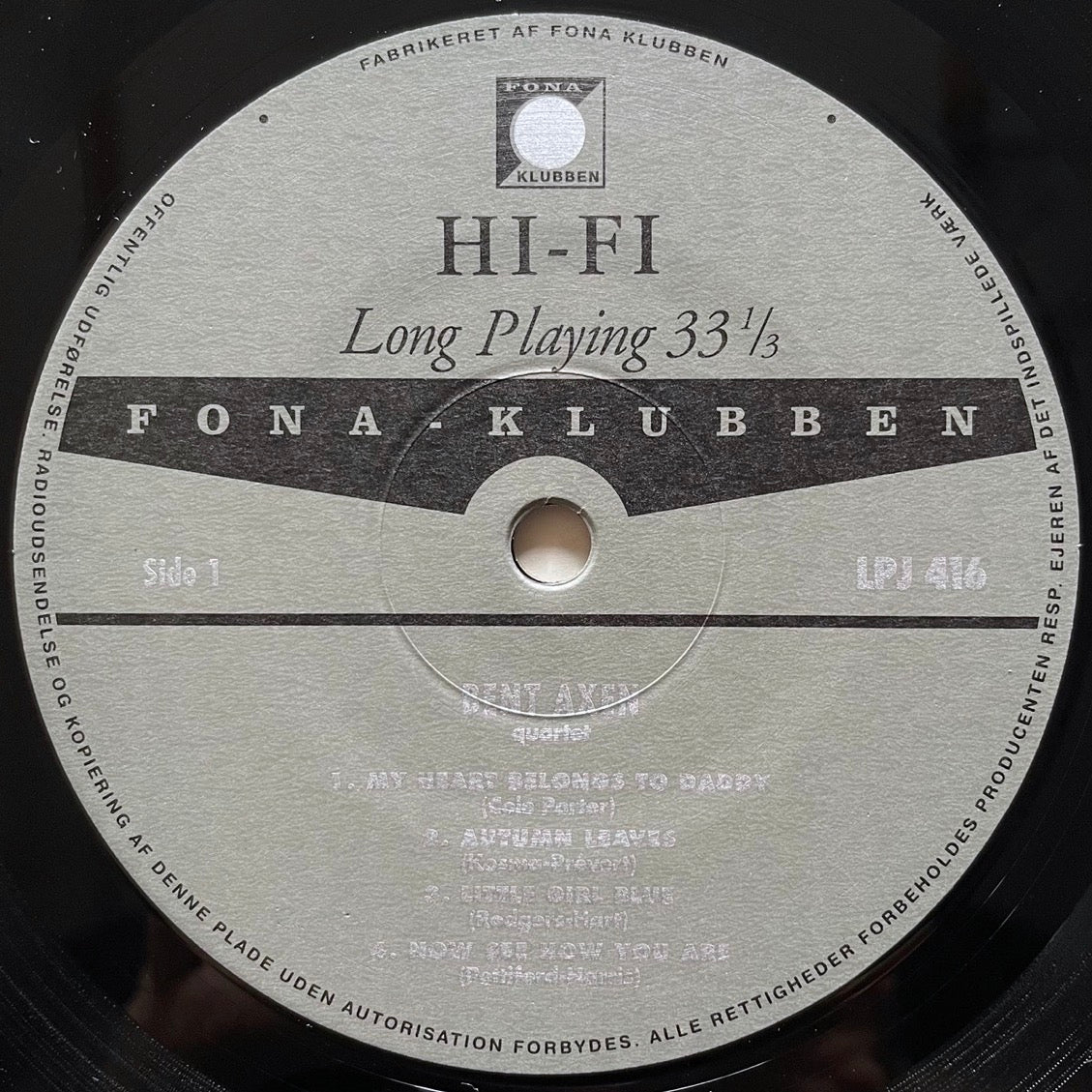 BENT AXEN / POLL WINNER 59 on Danish Fona - Japan Sawano reissue NM