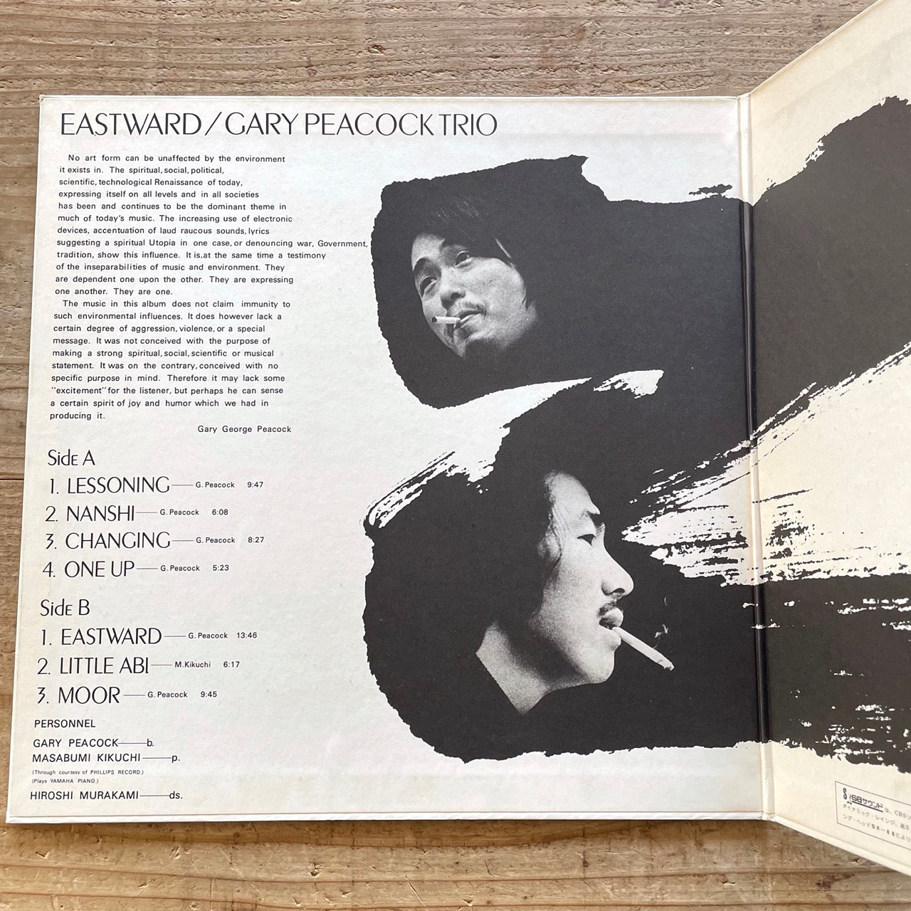 GARY PEACOCK TRIO / EASTWARD - Japan CBS/SONY Original w/Masabumi Kikuchi Modal