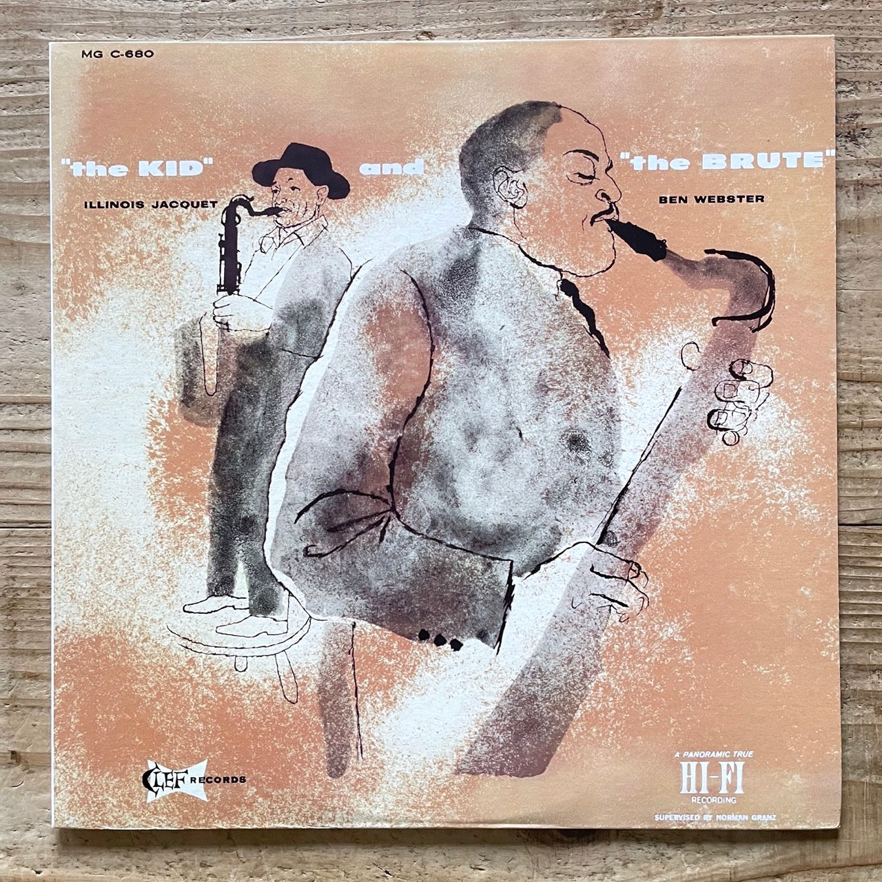 ILLINOIS JACQUET AND BEN WEBSTER / THE KID AND THE BRUTE on Clef - Japan MONO LP NM POJJ-1555