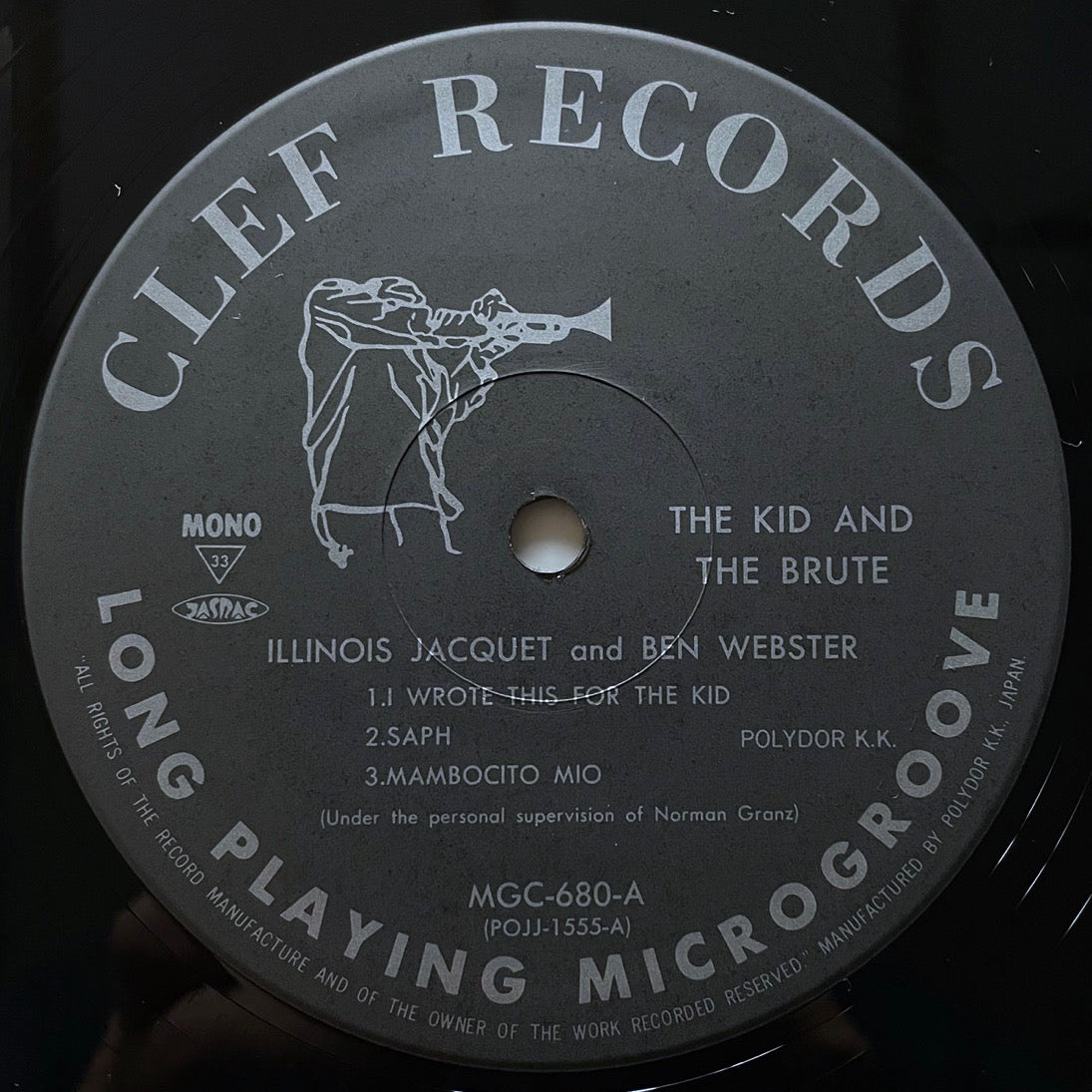 ILLINOIS JACQUET AND BEN WEBSTER / THE KID AND THE BRUTE on Clef - Japan MONO LP NM POJJ-1555
