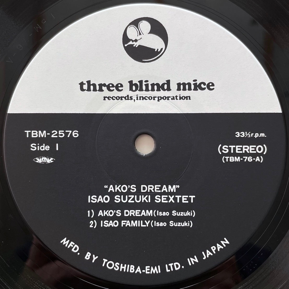 ISAO SUZUKI SEXTET  / AKO'S DREAM on Three Blind Mice - Japan TBM-2576