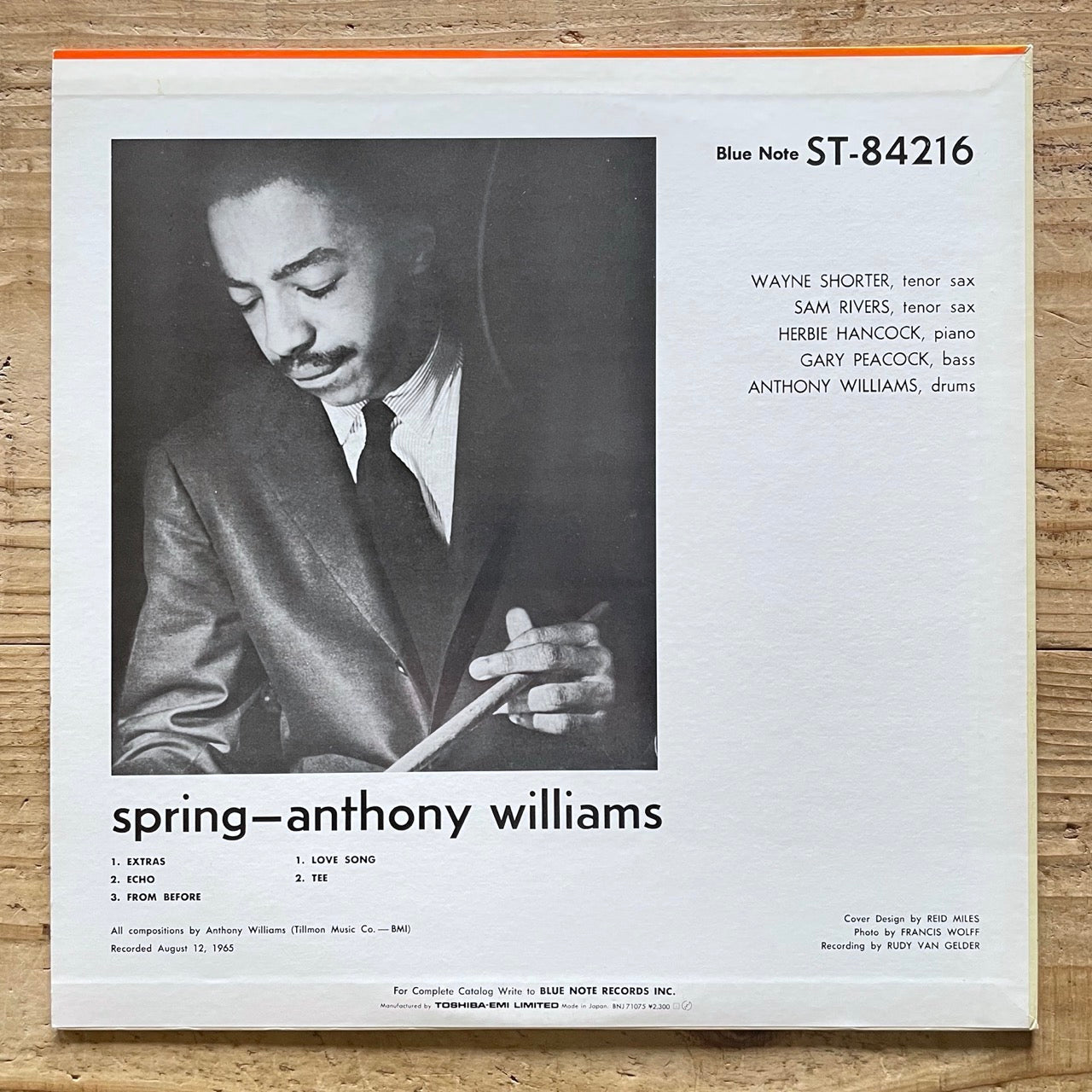 ANTHONY WILLIAMS / SPRING on Blue Note - Japan LP NM BNJ-71075