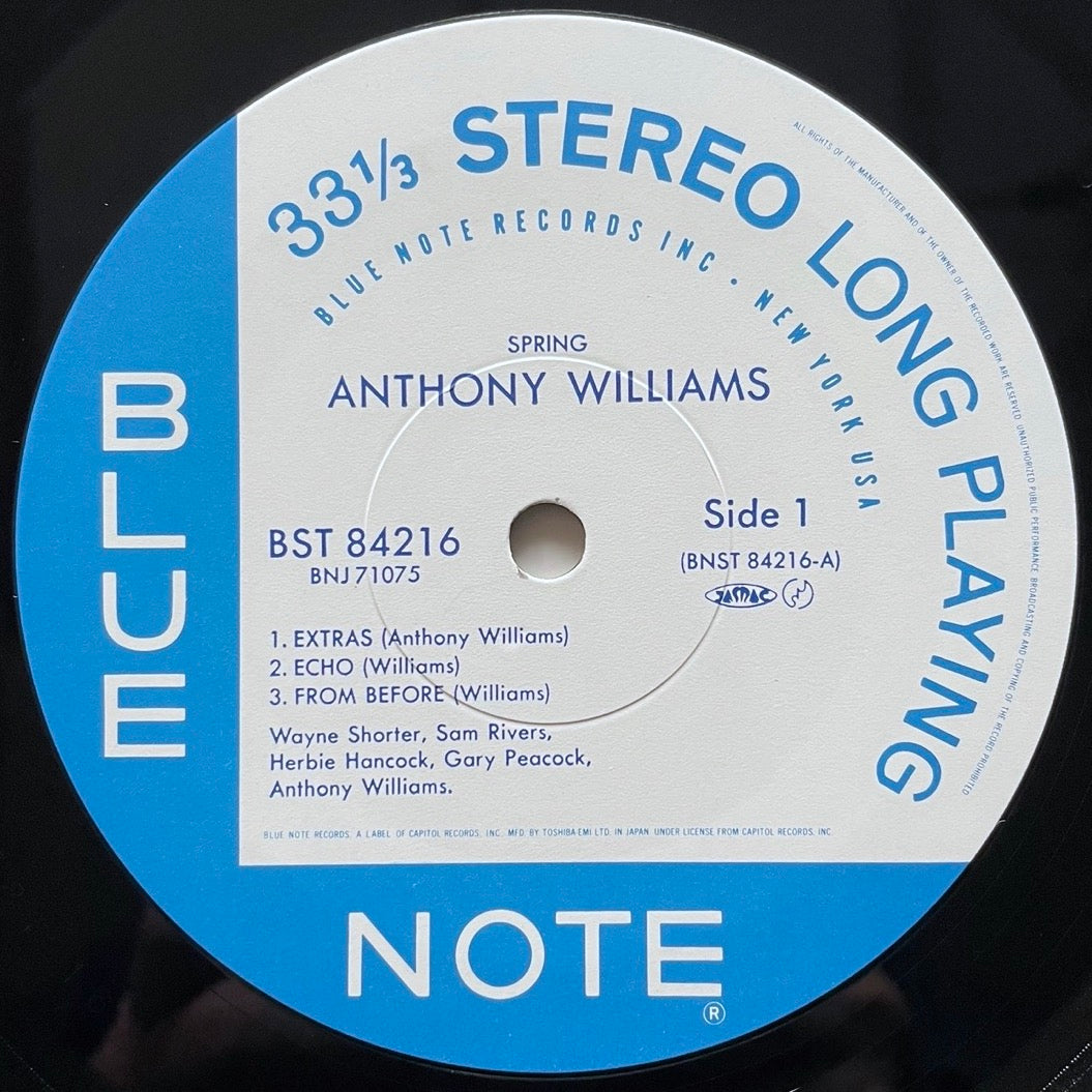 ANTHONY WILLIAMS / SPRING on Blue Note - Japan LP NM BNJ-71075