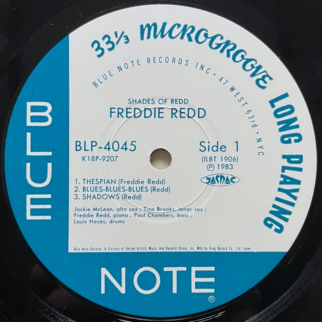 FREDDIE REDD / SHADES OF REDD on Blue Note - Japan King LP K18P-9207