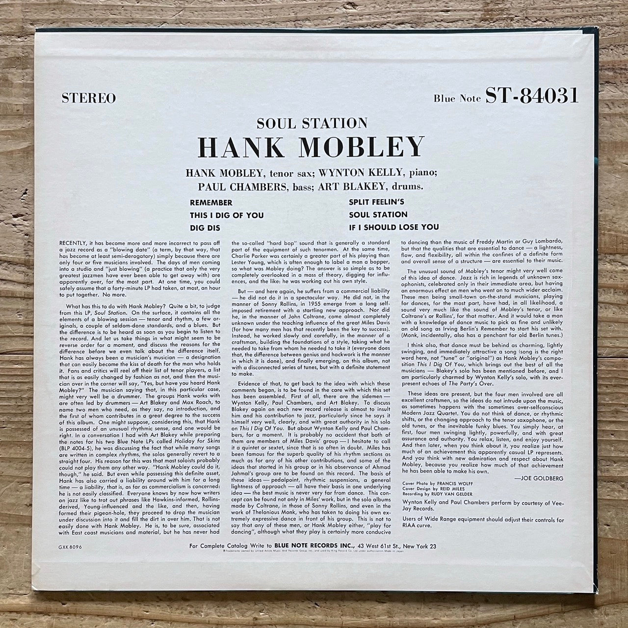 HANK MOBLEY / SOUL STATION on Blue Note - Japan King LP GXK-8096