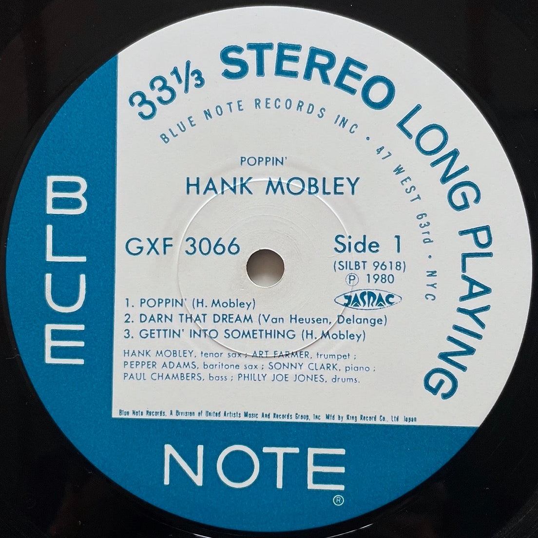 HANK MOBLEY / POPPIN' on Blue Note - Japan King Original LP NM GXF-3066