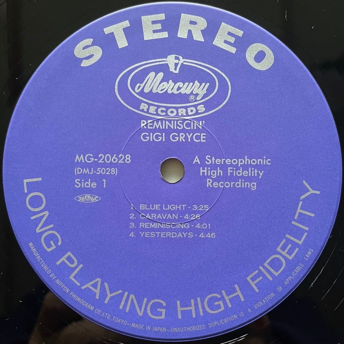 GIGI GRYCE / REMINISCIN' on Mercury - Japan LP NM DMJ-5028