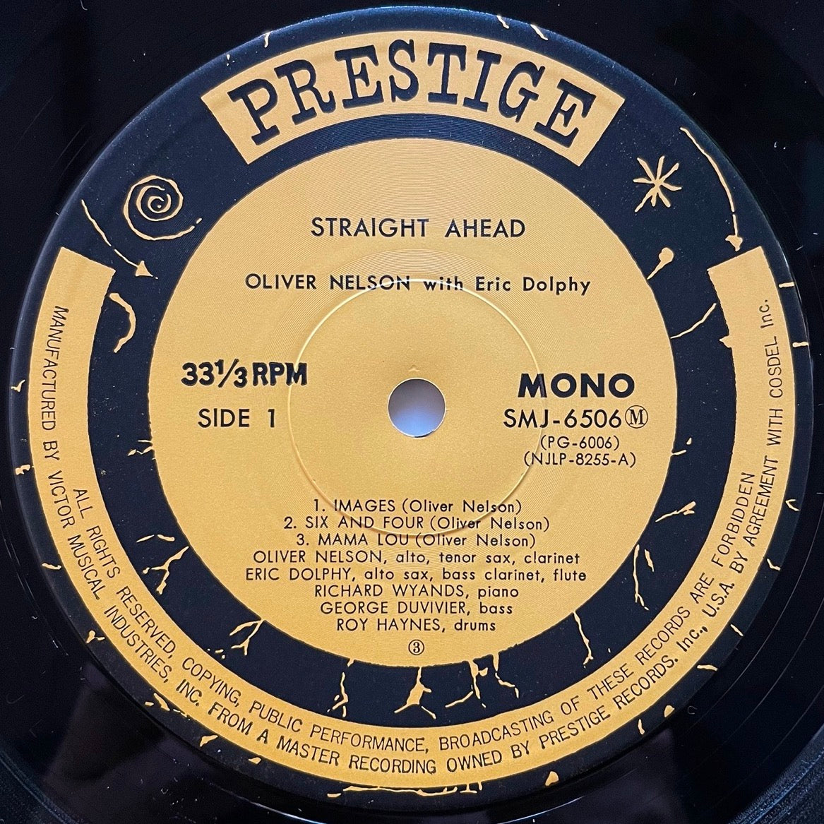 OLIVER NELSON with ERIC DOLPHY / STRAIGHT AHEAD on New Jazz - Japan Prestige LP NM SMJ-6506