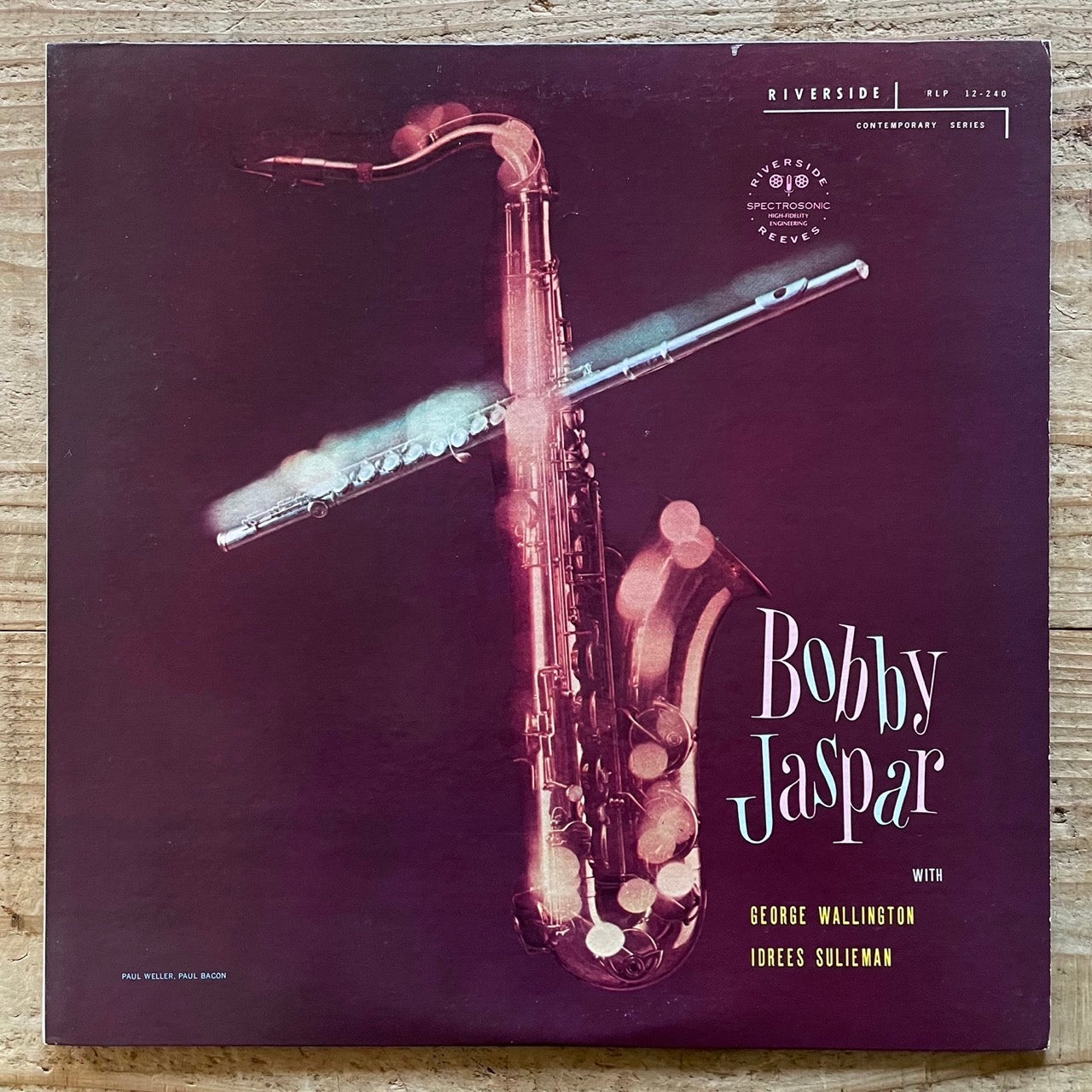 BOBBY JASPAR / TENOR AND FLUTE - Japan Riverside MONO LP SMJ-6156