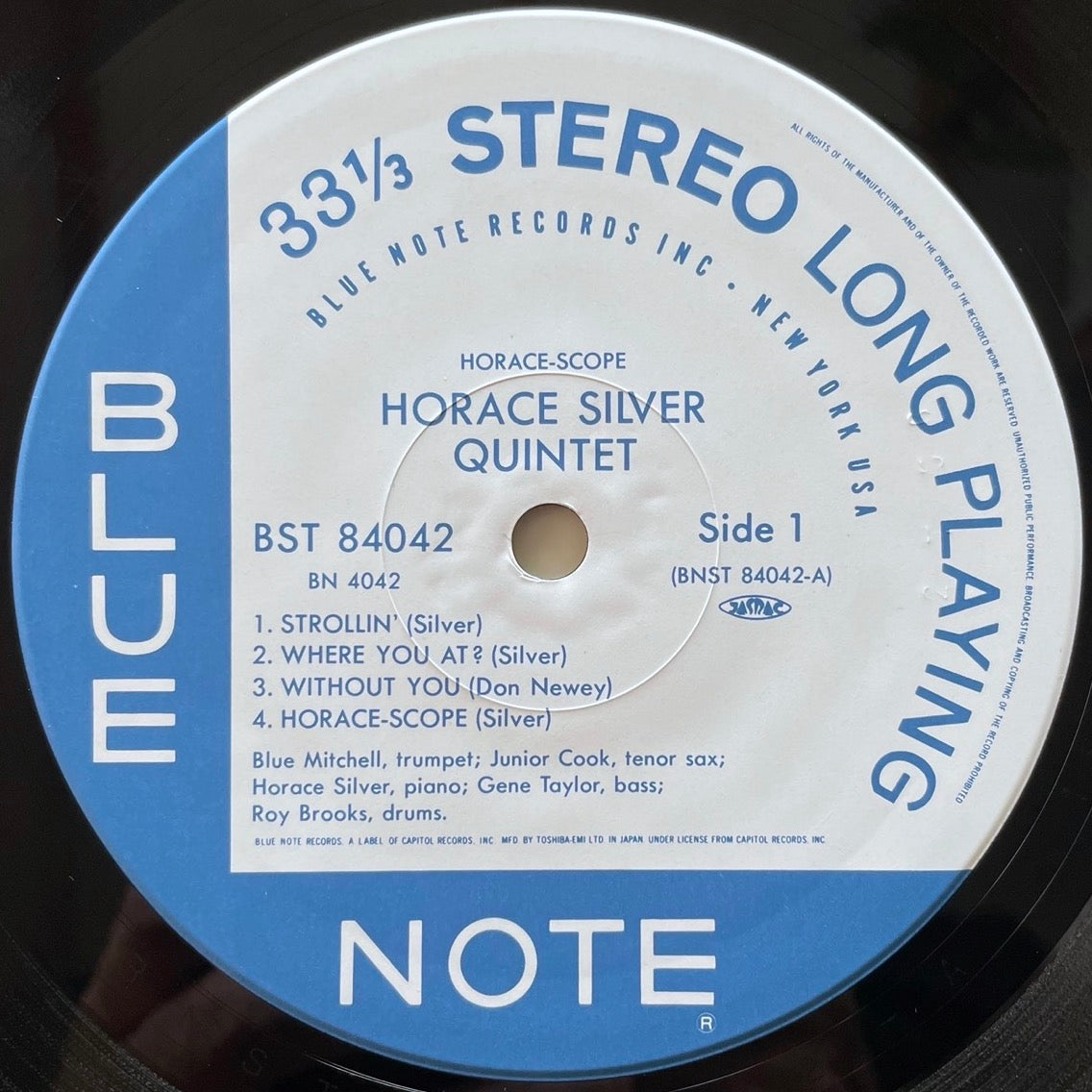 HORACE SILVER QUINTET / HORACE-SCOPE - Blue Note Japan LP BN4042