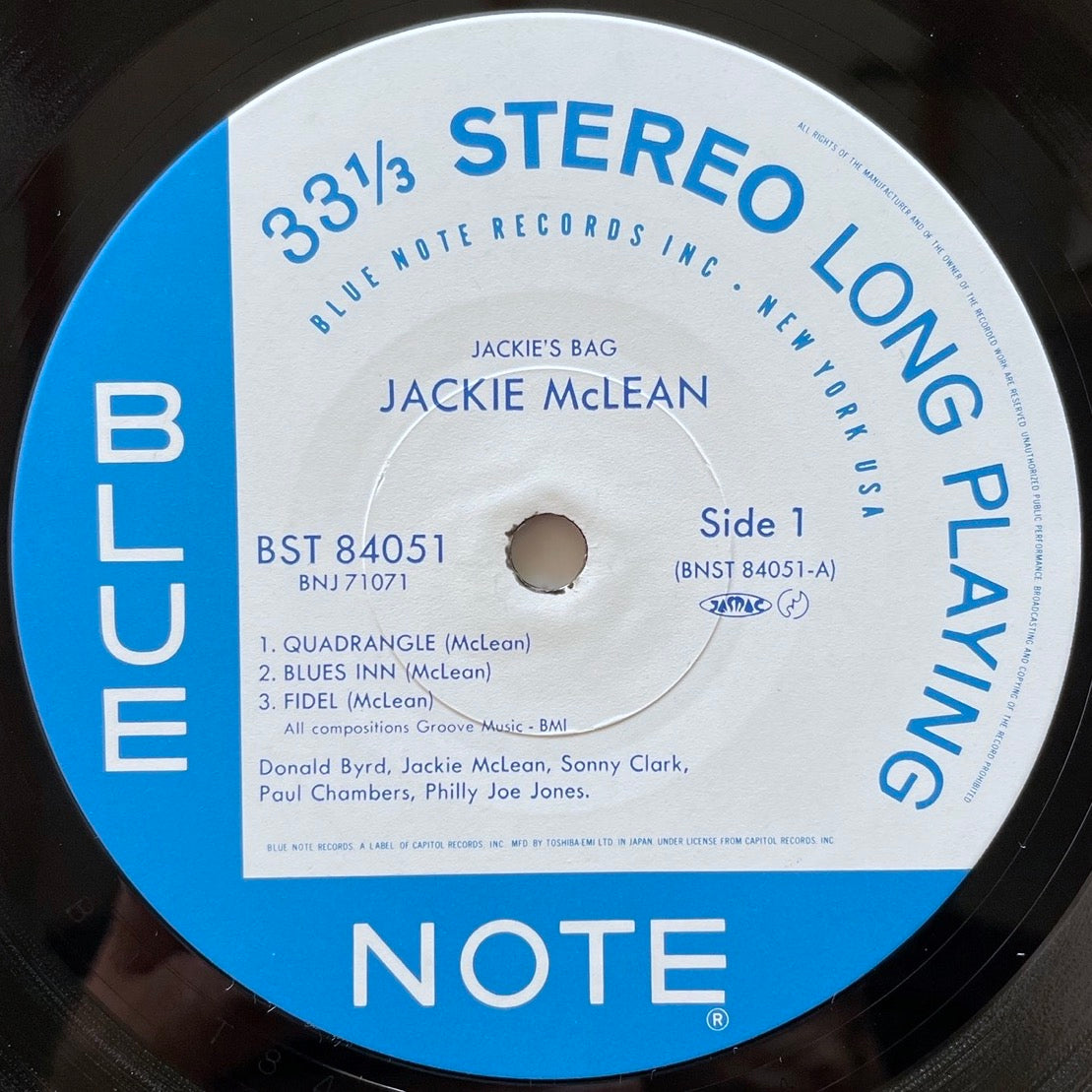 JACKIE McLEAN / JACKIE'S BAG - Blue Note Japan LP BNJ71071