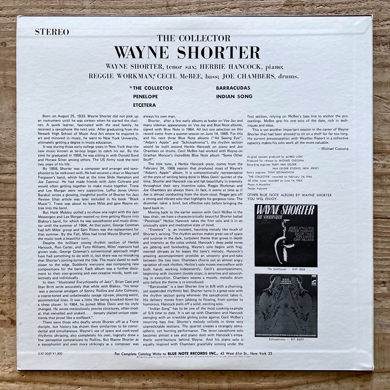 WAYNE SHORTER / THE COLLECTOR on Blue Note - Japan King Original LP GXF-3059