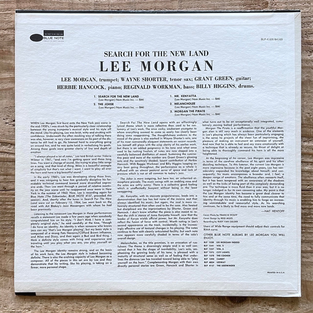 LEE MORGAN / SEARCH FOR THE NEW LAND - 1973 US Blue Note VAN GELDER LP BST-84169