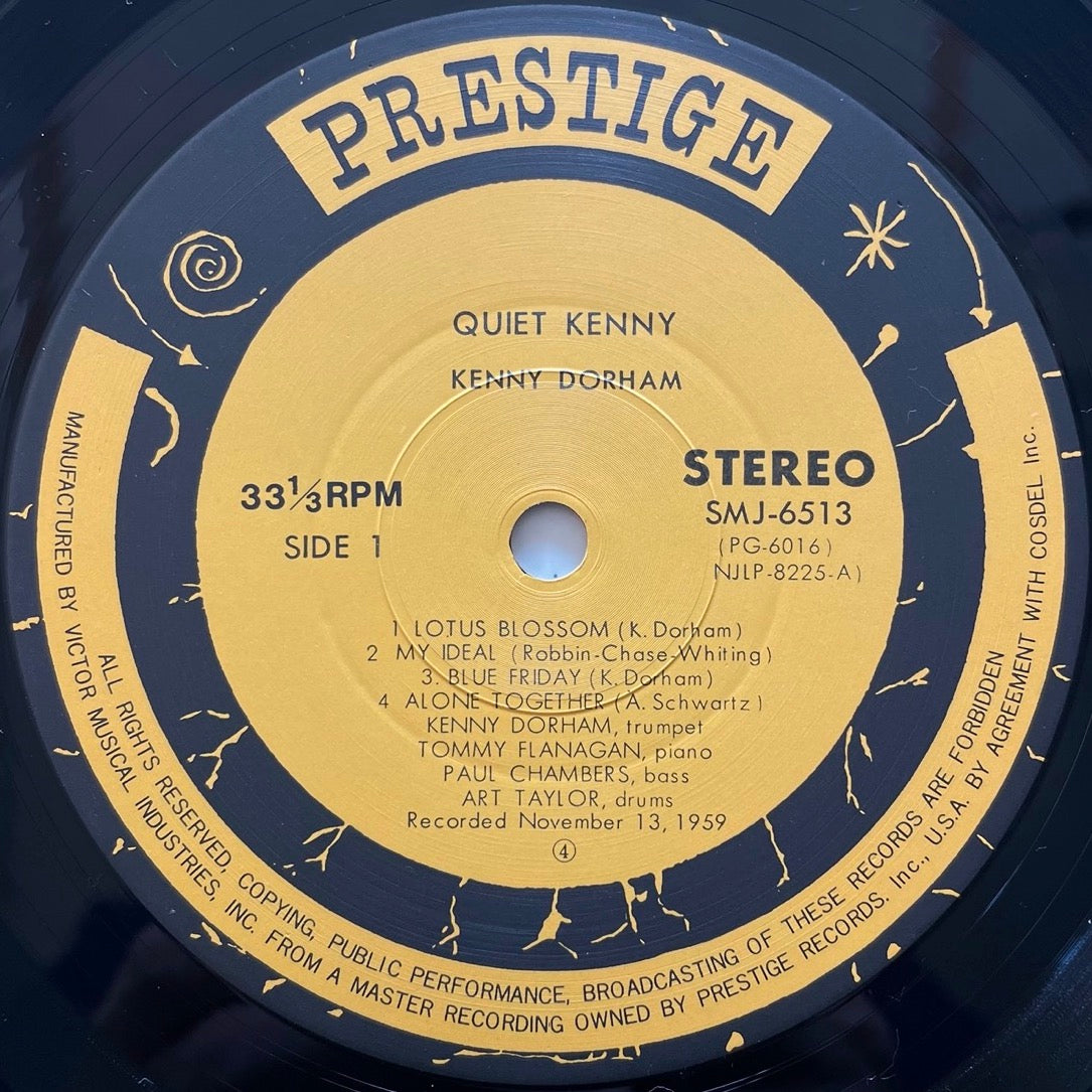 KENNY DORHAM / QUIET KENNY on New Jazz - Japan Prestige LP NM SMJ-6513