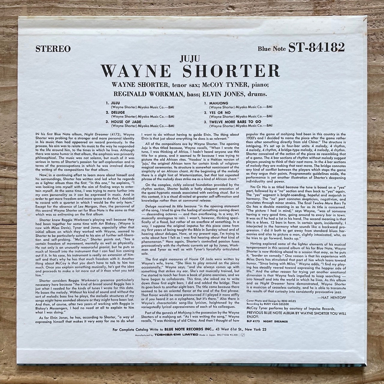 WAYNE SHORTER / JUJU on Blue Note - Japan LP BNJ-71056