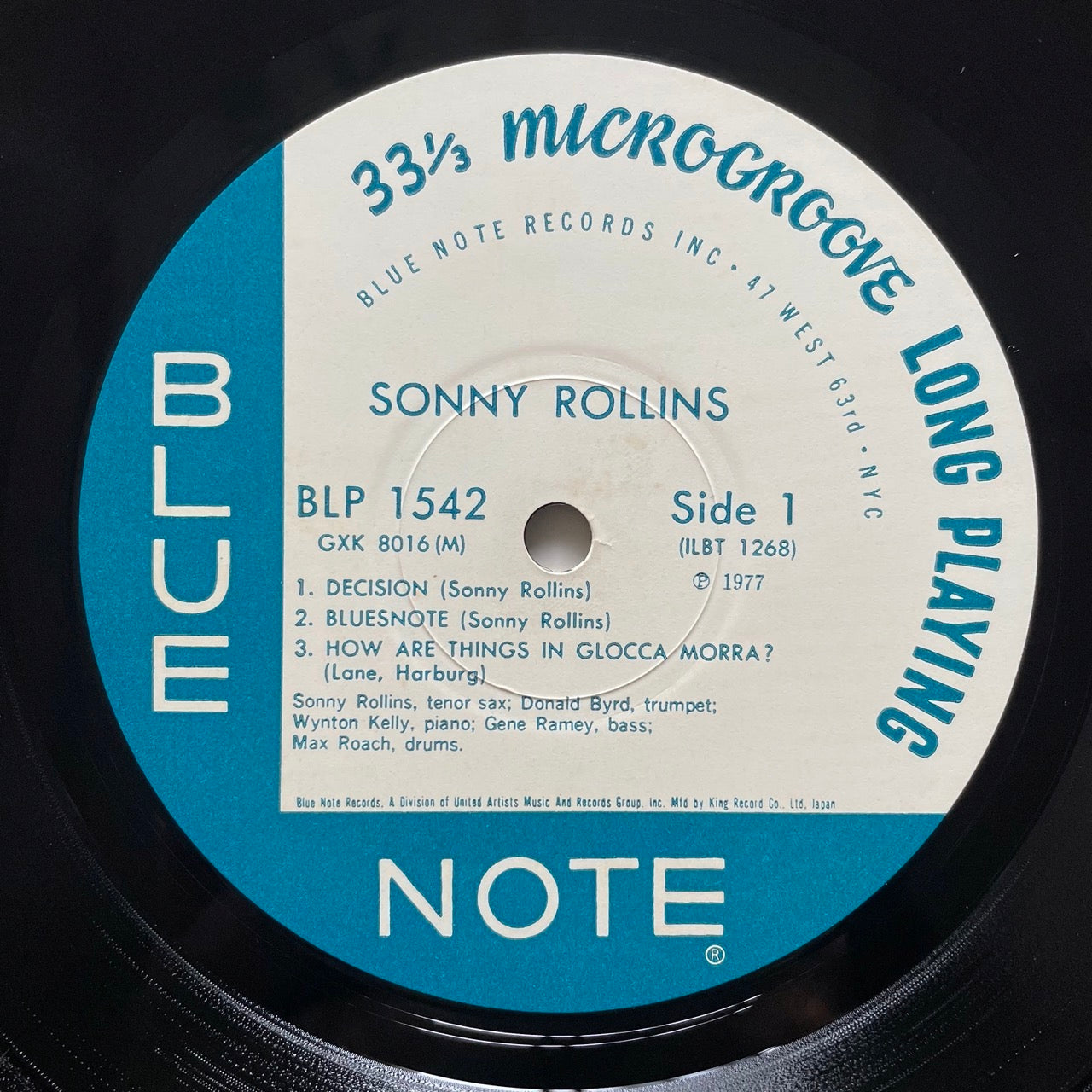 SONNY ROLLINS / VOL.1 on Blue Note BLP1542 - Japan King MONO LP GXK-8016