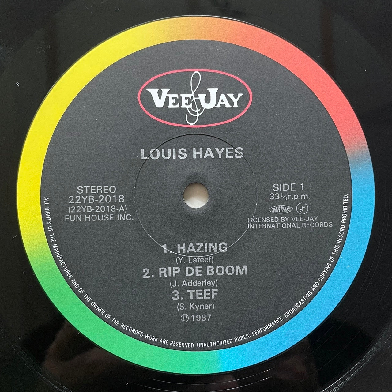 LOUIS HAYES on Vee-Jay - Japan LP NM Yusef Lateef