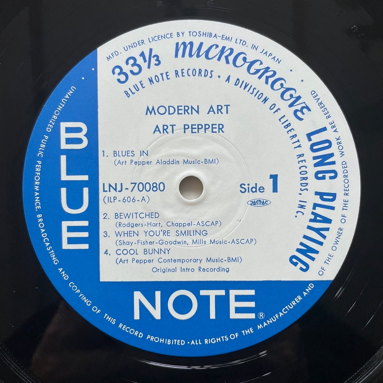 ART PEPPER QUARTET / MODERN ART - Japan Blue Note LP NM