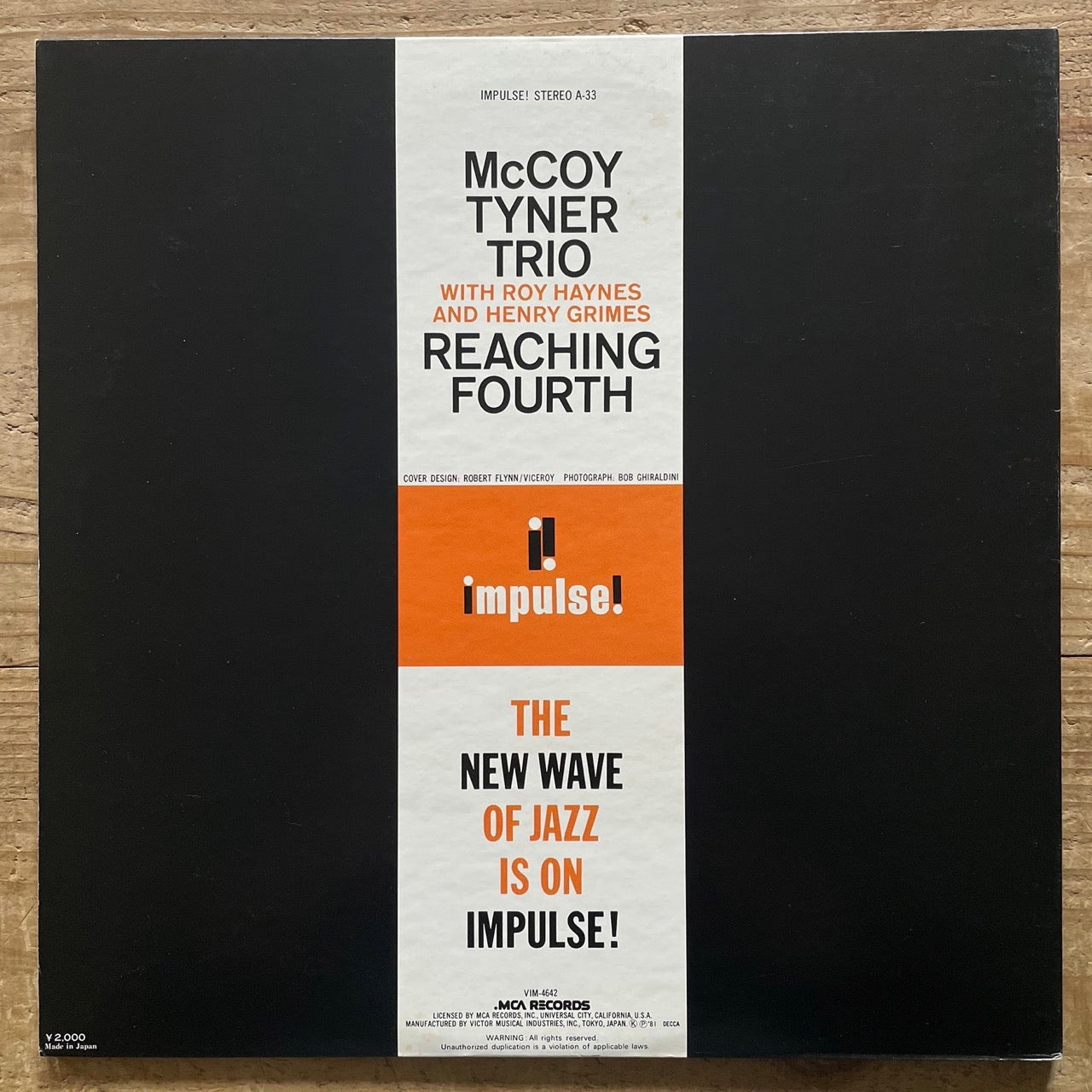 McCOY TYNER TRIO / REACHING FOURTH on Impulse - Japan GF LP VIM-4642