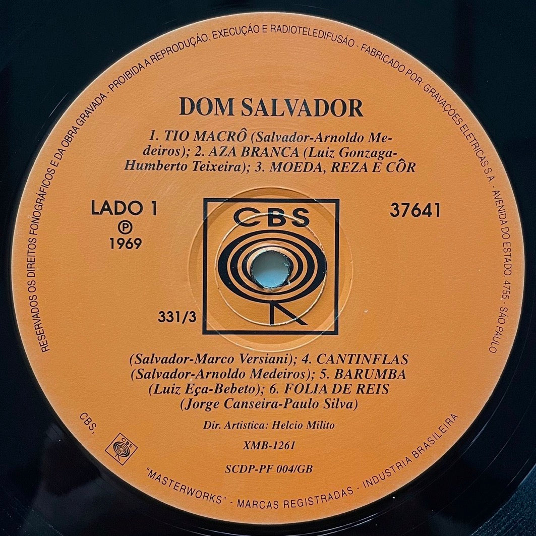 DOM SALVADOR on CBS 1969 - Brazil Bossa Soul Funk LP reissue