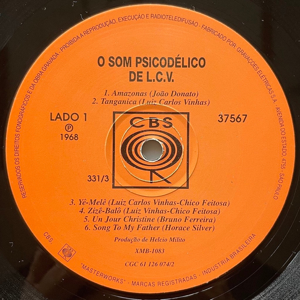 LUIZ CARLOS VINHAS O SOM PSICODELICO - Brazil Bossa Soul Funk LP reissue