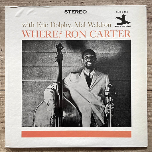 RON CARTER with ERIC DOLPHY, MAL WALDRON / WHERE? on New Jazz - Japan DG LP SMJ-7459