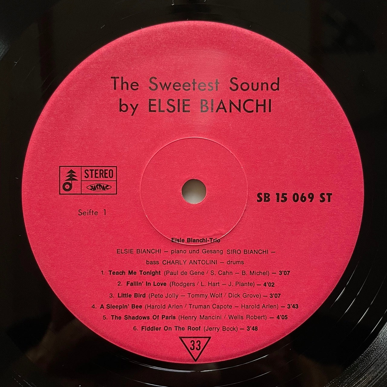 ELSIE BIANCHI / THE SWEETEST SOUND on German SABA  - Japan LP NM