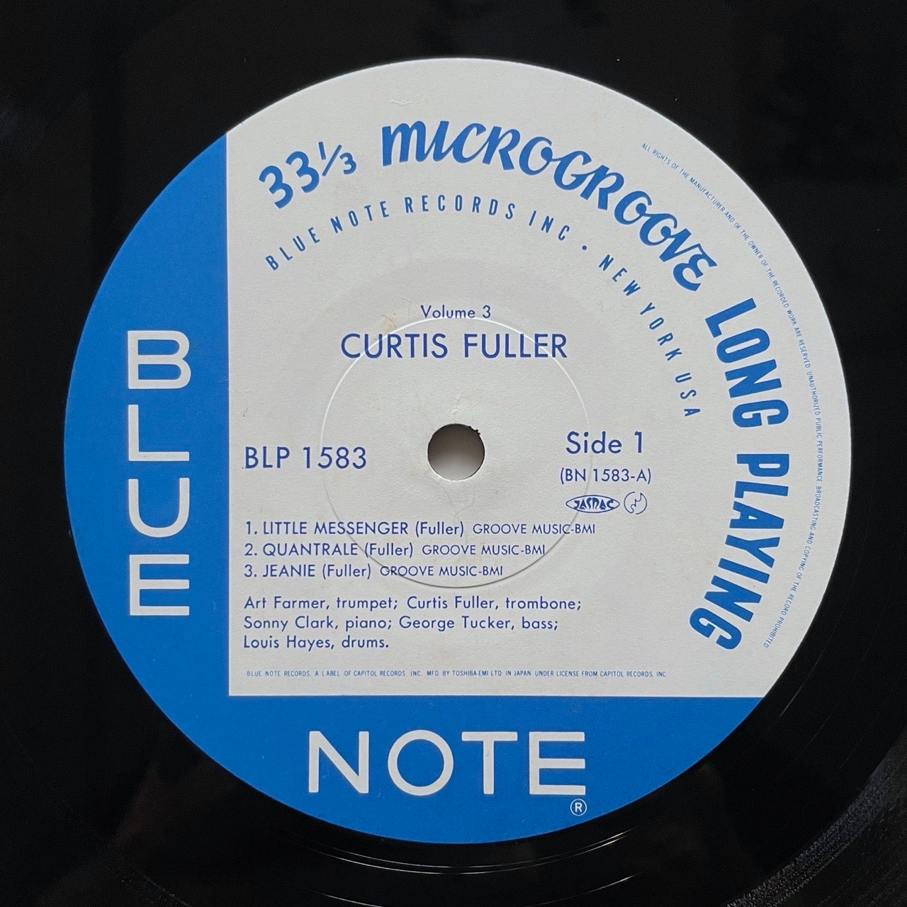 CURTIS FULLER / VOL.3  on Blue Note - Japan MONO LP BLP-1583 NM obi