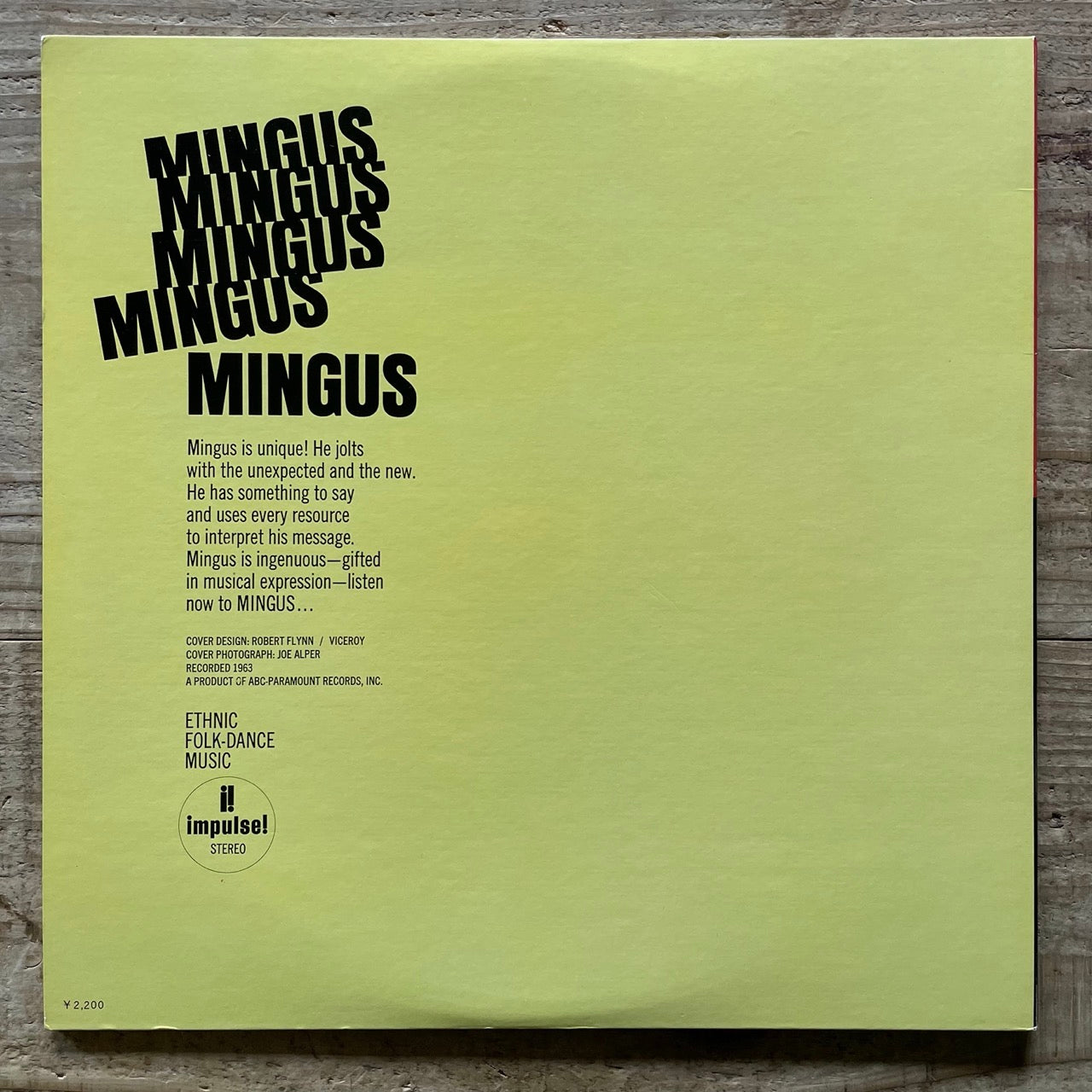 CHARLIE MINGUS / MINGUS MINGUS MINGUS MINGUS MINGUS on Impulse - Japan GF LP NM obi YP-8541-AI