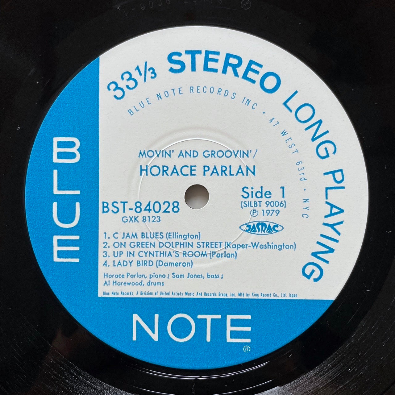 HORACE PARLAN / MOVIN' & GROOVIN' on Blue Note - Japan King LP GXK-8123