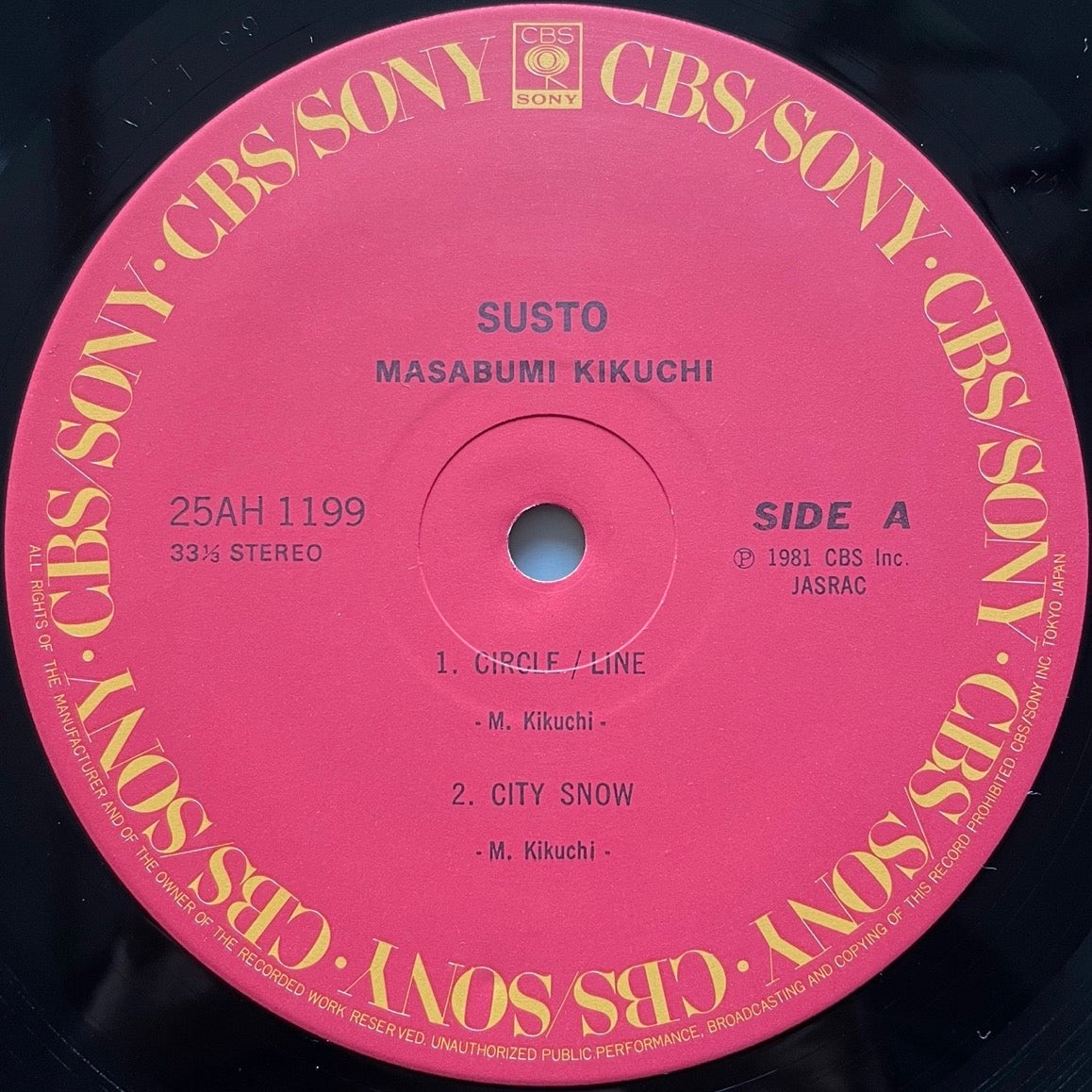 MASABUMI KIKUCHI / SUSTO - Japan CBS/SONY Original LP 25AH 1199