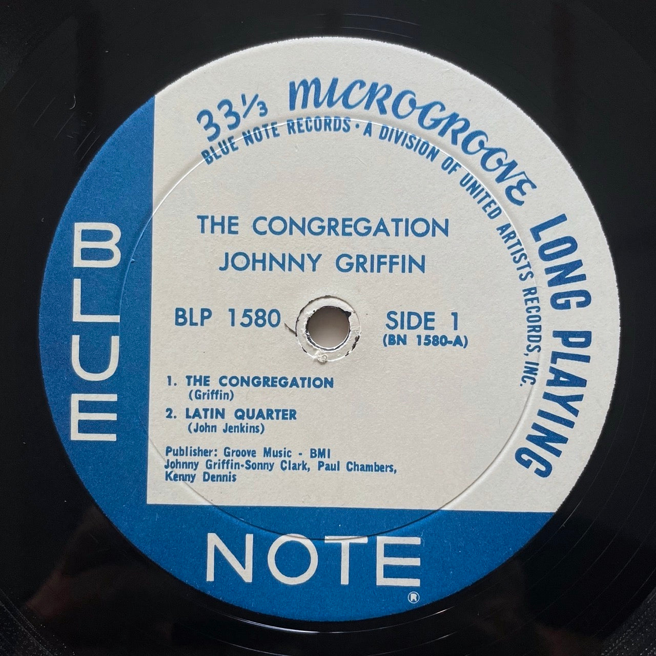 JOHNNY GRIFFIN / THE CONGREGATION on Blue Note BLP1580 - 1972 UA MONO LP NM