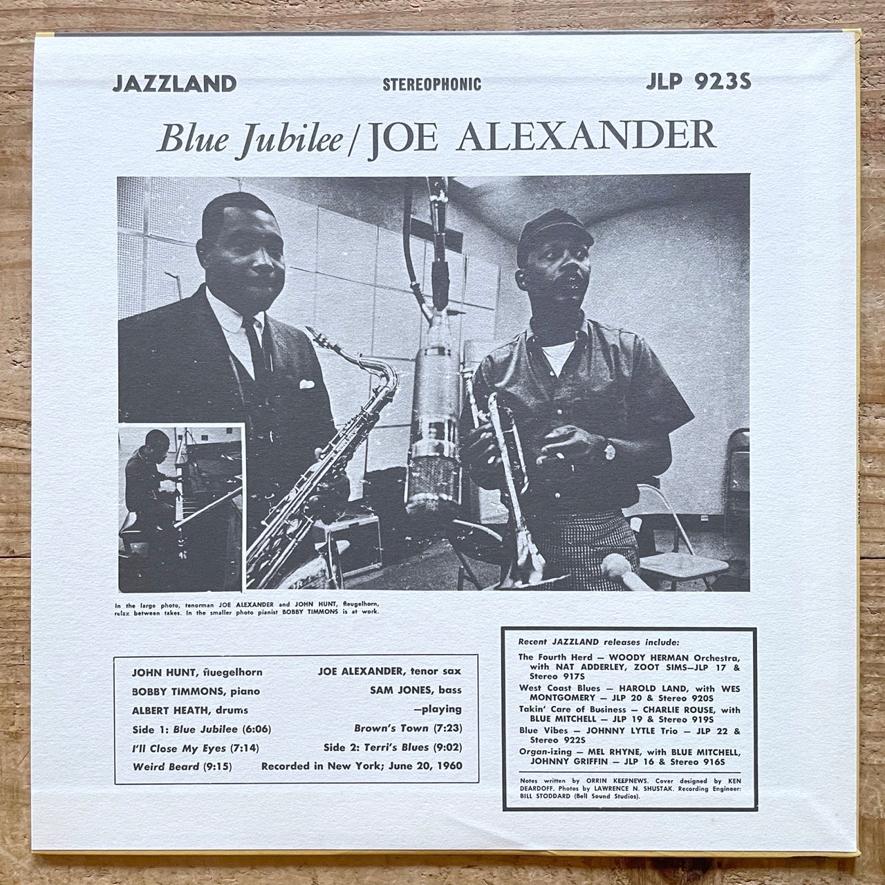 JOE ALEXANDER / BLUE JUBILEE on Jazzland - Japan LP NM VIJJ-30046