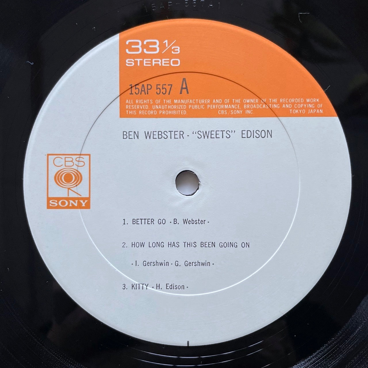 BEN WEBSTER & SWEETS EDISON on Columbia - Japan LP NM in shrink 15AP-557