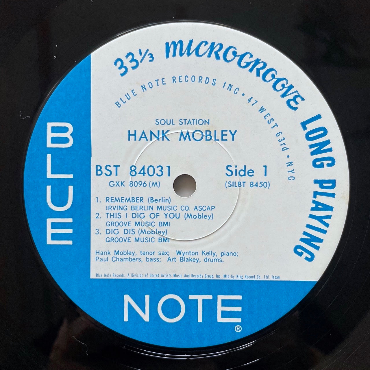 HANK MOBLEY / SOUL STATION on Blue Note - Japan King LP GXK-8096