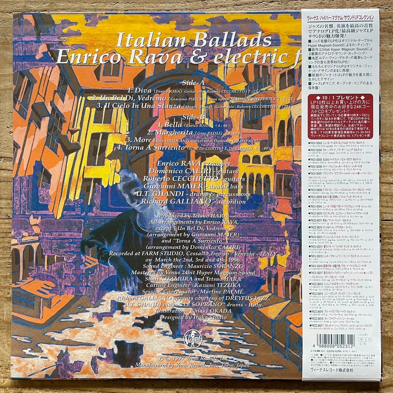 ENRICO RAVA / ITALIAN BALLADS on Venus - Japan Original LP NM TKJV-19027