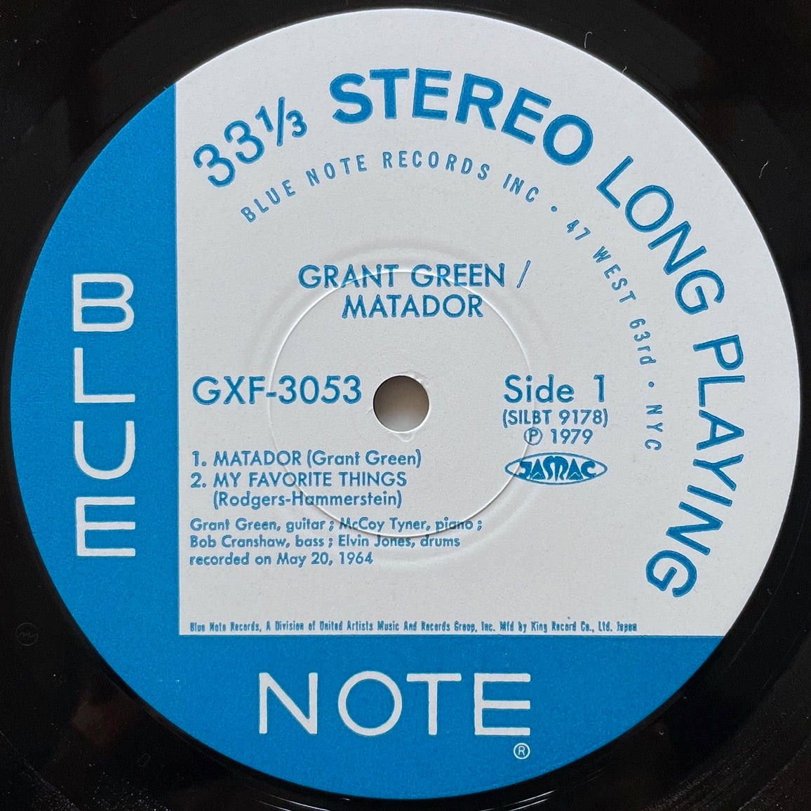 GRANT GREEN / MATADOR on Blue Note - Japan King unissued series LP GXF-3053