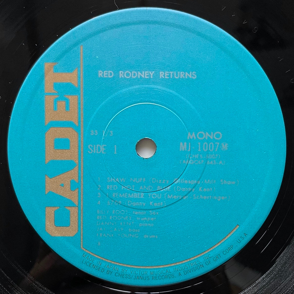 RED RODNEY Returns on Argo - Japan Cadet LP MJ-1007M